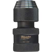 Shockwave Impact Driver Square to Hex Socket Adapter, Impact, 1/4" Drive, 1/2" Socket, 1.875" L We Share Industrial Supply