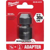 Shockwave Impact Driver Square to Hex Socket Adapter, Impact, 1/4" Drive, 1/2" Socket, 1.875" L We Share Industrial Supply