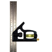 &eacute;querre combin&eacute;e Johnson 406EM, 6'' x 1'' lo, 1/32" Graduations, Acier, Ordinaire We Share Industrial Supply