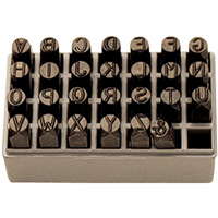 Jeu de lettres pour estampage &agrave; la main, 27 morceaux We Share Industrial Supply