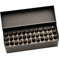 Jeu de lettres et num&eacute;ros pour estampage &agrave; la main, 36 morceaux We Share Industrial Supply