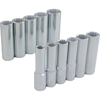Jeu de douilles, 11 Mcx, Prise de 3/8", Profond We Share Industrial Supply