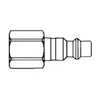 Quick Couplers - 1/2" Industrial, One Way Shut-Off - Plugs, 3/8" We Share Industrial Supply