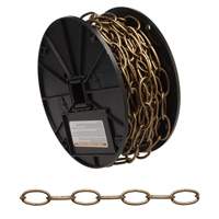 Chaîne d&eacute;corative, Acier au carbone, #10 x 60' (18,3 m) l, Charge d'utilisation 35 lb (0,0175 tonne) We Share Industrial Supply