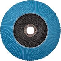 Disque &agrave; lamelles &agrave; grain grossier BlueFire, 7" x 7/8", Type 27, Grain 80, Alumine de zirconium We Share Industrial Supply