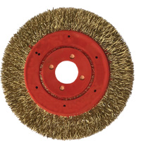 No Throw Partial Encapsulated Wire Wheel, 3" Dia., 0.012" Fill, 1/4" Arbor We Share Industrial Supply