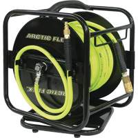 Manual Hose Reel with Hybrid Polymer Air Hose, Air, 1/4" x 100', Single Hose We Share Industrial Supply