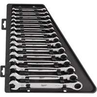 Ratcheting Wrench Set, Combination, 15 Pieces, Metric We Share Industrial Supply