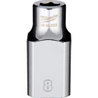 Metric Socket with Four Flat Sides, 8 mm, 1/2" Drive, 6 Points We Share Industrial Supply