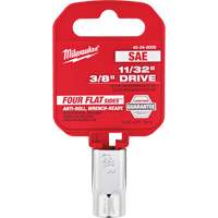 SAE Socket with Four Flat Sides, 11/32", 3/8" Drive, 6 Points We Share Industrial Supply