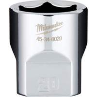 Metric Socket with Four Flat Sides, 20 mm, 3/8" Drive, 6 Points We Share Industrial Supply