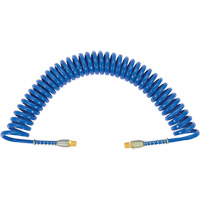 APUB-1425 Recoil Air Hose with Swivel Fittings & Protective Spring, Air, 1/4" ID x 25' L, Polyurethane We Share Industrial Supply