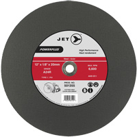 A24R PowerPlus Cut-Off Wheel, 12" x 1/8", 20 mm Arbor, Type 1, 6600 RPM We Share Industrial Supply