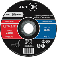 A60PX Power-Xtreme Cut-Off Wheel, 5" x 1/32", 7/8" Arbor, Type 1, 12200 RPM We Share Industrial Supply