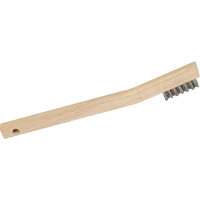 3MHSS Mini Wire Scratch Brush, Stainless Steel, 3 x 7 Wire Rows, 7-3/4" Long We Share Industrial Supply