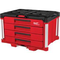 PackOut 4-Drawer Tool Box, 16-3/10" x 22-1/5" x 14-3/10", Red We Share Industrial Supply