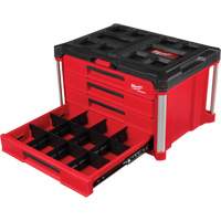 PackOut 4-Drawer Tool Box, 16-3/10" x 22-1/5" x 14-3/10", Red We Share Industrial Supply
