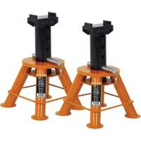 Low Profile Jack Stands, Locking Pin, 10 Tons Capacity, 17-1/3" - 11-1/8" H We Share Industrial Supply