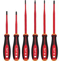 Insulated Slim Tip Screwdriver Set, 6 Pcs., Magnetic We Share Industrial Supply