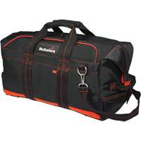 24" Pro Contractor's Gear Bag, Ballistic Polyester, Black/Red We Share Industrial Supply