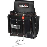 Pochette pour outils d'&eacute;lectricien, Cuir, 8 pochettes, Noir We Share Industrial Supply