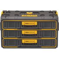 ToughSystem&reg; 2.0 Three-Drawer Unit, 21-4/5" x 12-3/10" x 12-3/5", Black/Yellow We Share Industrial Supply
