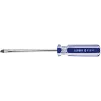 Tournevis &agrave; fente bleu transparent avec bandes, Tige de 3/16", Ronde, Prise en Plastique We Share Industrial Supply