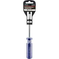 Tournevis &agrave; fente bleu transparent avec bandes, Tige de 1/4", Ronde, Prise en Plastique We Share Industrial Supply