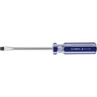 Tournevis &agrave; fente bleu transparent avec bandes, Tige de 1/4", Ronde, Prise en Plastique We Share Industrial Supply