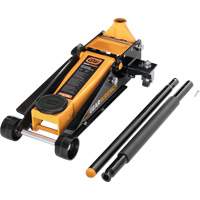 Heavy-Duty Floor Jack, 3 Ton(s) Capacity, 5-1/4" Lowered, 18-1/4" Raised, Manual Hydraulic We Share Industrial Supply