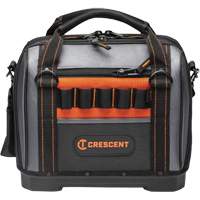 Sac ouvert de 14" pour outils d'ouvrier, Polyester, 32 pochettes, Noir/Gris We Share Industrial Supply