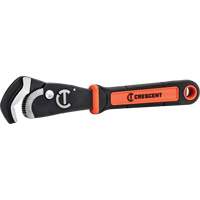 Self-Adjusting Dual Material Pipe Wrench, 1-1/2" Jaw Capacity, 12" Long, Black Oxide Finish, Cushion Handle We Share Industrial Supply