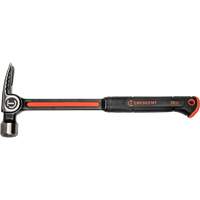 Milled-Face Framing Hammer, 28 oz., Solid Steel Handle, 16" L We Share Industrial Supply