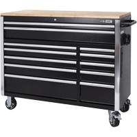 HDRC5212 HD Series Roller Cabinet, 12 Drawers, 51-1/4" W x 21" D x 40-3/10" H, Black We Share Industrial Supply