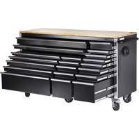 HDRC7220 HD Series Roller Cabinet, 20 Drawers, 72" W x 24" D x 42-3/10" H, Black We Share Industrial Supply
