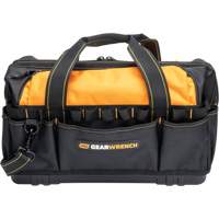 Sac &agrave; outils de 20" pour les professionnels, Nylon, 33 pochettes, Noir/Orange We Share Industrial Supply