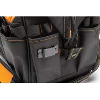 Sac &agrave; outils de 20" pour les professionnels, Nylon, 33 pochettes, Noir/Orange We Share Industrial Supply