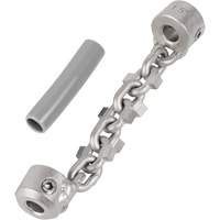Chaîne de nettoyage de tuyaux de 1-1/4" - 1-1/2" pour c&acirc;ble de serpent &agrave; chaîne de 1/4" We Share Industrial Supply