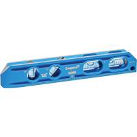 Niveau torpille moul&eacute; sous pression TRUE BLUE, 8" lo, Aluminium, 4 fioles, Magn&eacute;tique We Share Industrial Supply
