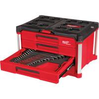 Ensemble de 60 cl&eacute;s mixtes m&eacute;triques et SAE avec boîte &agrave; outils PACKOUT &agrave; 4 tiroirs, 16-3/10" x 22-1/5" x 14-3/10", Noir/Rouge We Share Industrial Supply