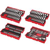 Metric & SAE Ratchet & Socket Set with Trays for PACKOUT Drawers, 242 Pcs, Impact, 1/4"/3/8"/1/2" Drive Size, Deep We Share Industrial Supply