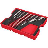 SAE Wrench Set with Tray for PACKOUT Drawers, Ratcheting Combination, 15 Pieces, Imperial We Share Industrial Supply