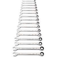 90-Tooth 12 Point Wrench Set, Ratcheting Combination, 16 Pieces, Metric We Share Industrial Supply