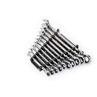 90-Tooth 12 Point SAE Wrench Set, Flex Head/Ratcheting Combination, 10 Pieces, Imperial We Share Industrial Supply
