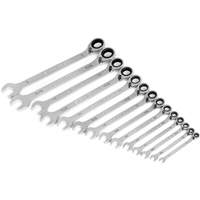 90-Tooth 12 Point SAE Reversible Ratcheting Wrench Set, Ratcheting Combination, 14 Pieces, Imperial We Share Industrial Supply
