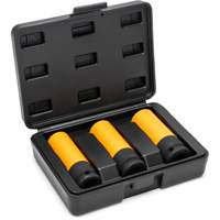 Metric High-Strength Wheel Protector Socket Set, 3 Pcs, Impact, 1/2" Drive Size, Deep We Share Industrial Supply