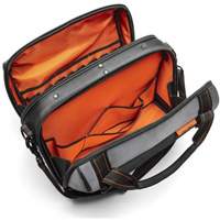 Sac ouvert de 17" pour outils d'ouvrier, Polyester, 3 pochettes, Noir/Gris/Orange We Share Industrial Supply
