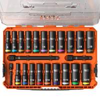 Jeu de douilles KNECT, 23 Mcx, Chocs, Prise de 3/8", Profond We Share Industrial Supply