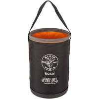 Straight Utility Bucket, 17" L x 12" W x 4" H, Nylon, Black/Grey/Orange We Share Industrial Supply