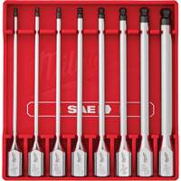 Long SAE Bit Socket Set, Hex Ball, 3/8" Drive, 8 Pcs We Share Industrial Supply